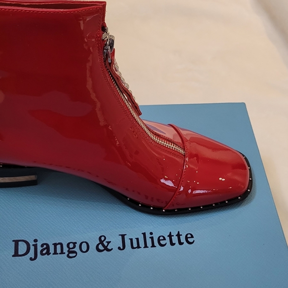 Django & Juliet red ankel boots brand new - Picture 2 of 8